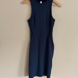 Lululemon Athletica True Navy Ribbed Softstreme Slim Fit Tank Dress